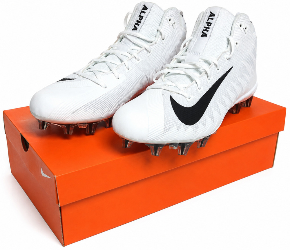 Nike Alpha Menace Pro Mid TD Football Cleats White Black 871451-101 Size 14 New